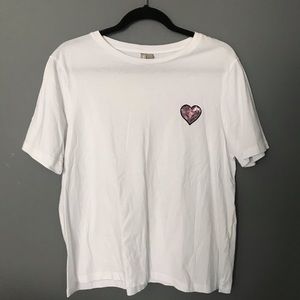 ASOS sequin heart t-shirt